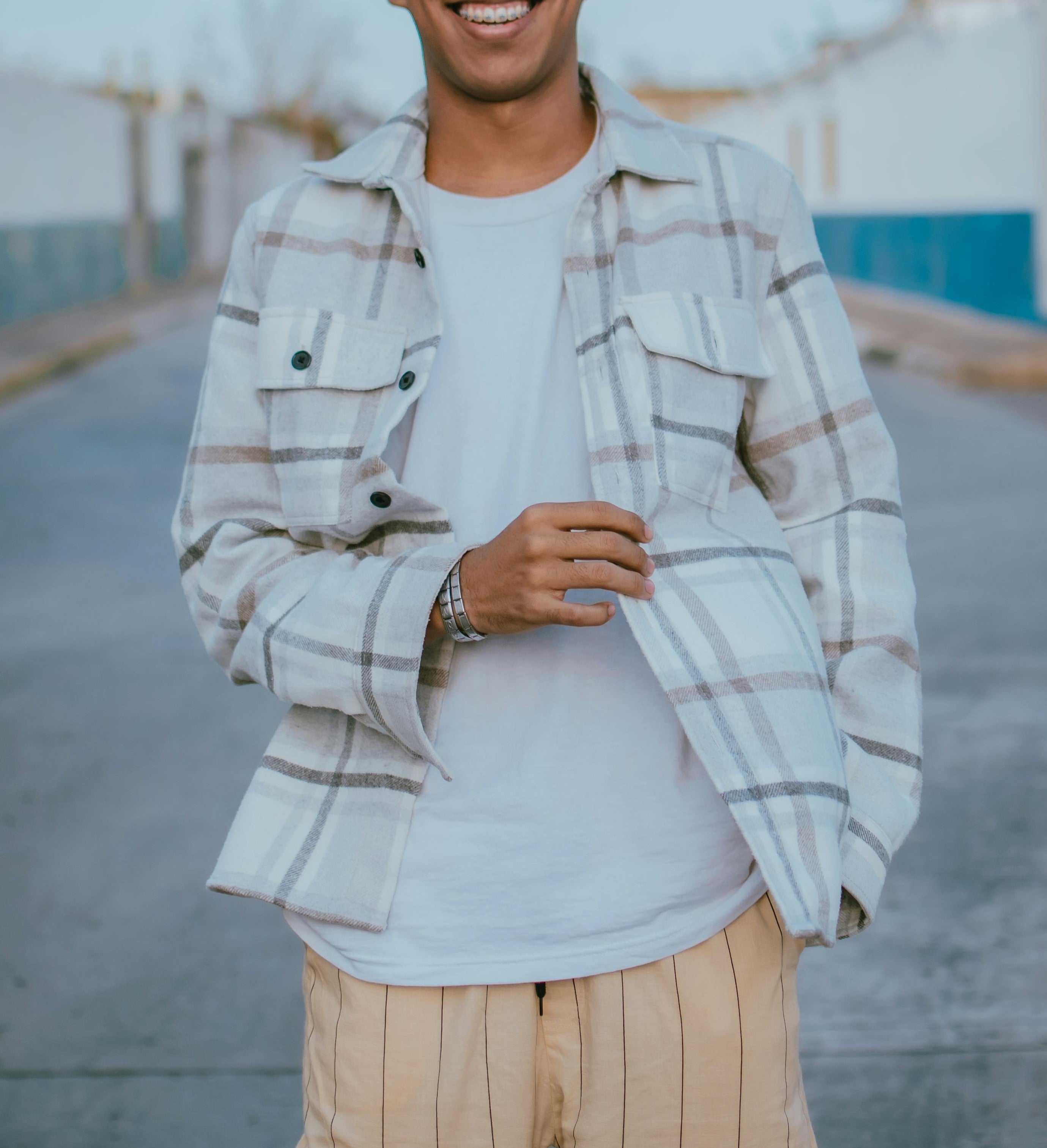 Checkerd Off-White Shirt