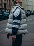 Sleeveless Bomber Parachute Silver